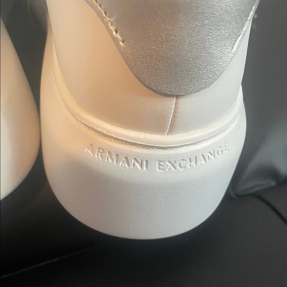 Armani Exchange White Women's Sneakers sz 7 - Picture 5 of 13